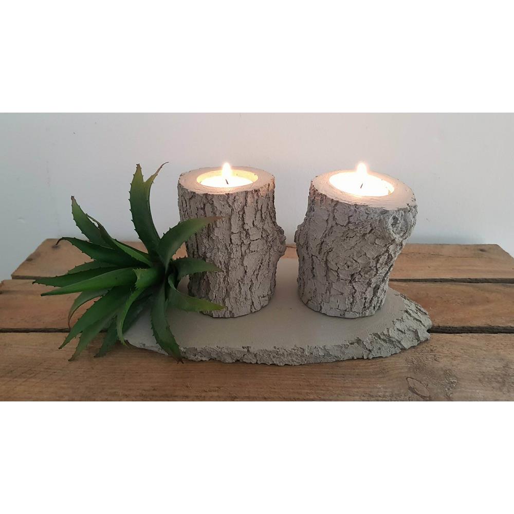 Kütük Mumluk Silikon Kalıp - SHCMOLDS ( Y/B: 9 x 6,5 cm, Tepsi: 11,5 x 25 cm )