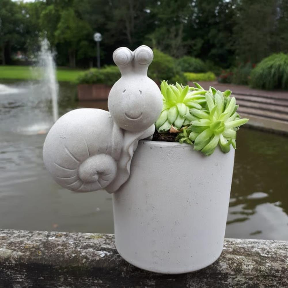 Silikon - Dökme Formu - Saksı Askı Salyangozu ( 	H/B/T: 11 x 6,5 x 3,5 )