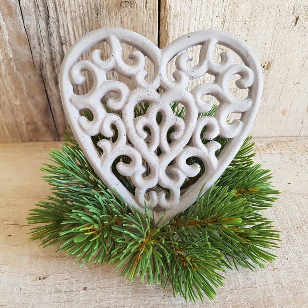 Süs Kalbi Silikon Kalıp - SHCMOLDS ( Y/G/D: 13,5 x 15 x 0,5 cm )