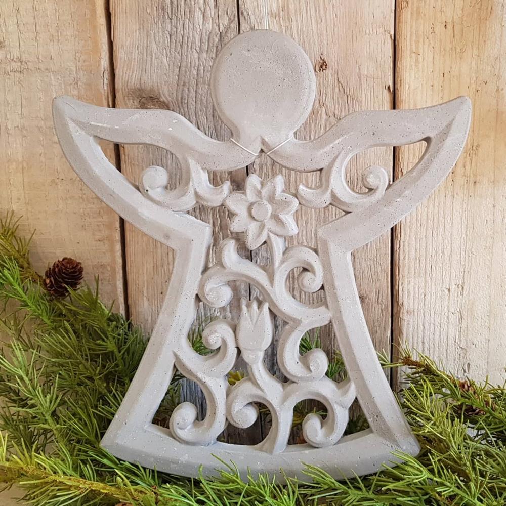 Süs Meleği - 2 Boyut Silikon Kalıp - SHCMOLDS ( Angel büyük Y/G/D: 27 x 26 x 1 cm )