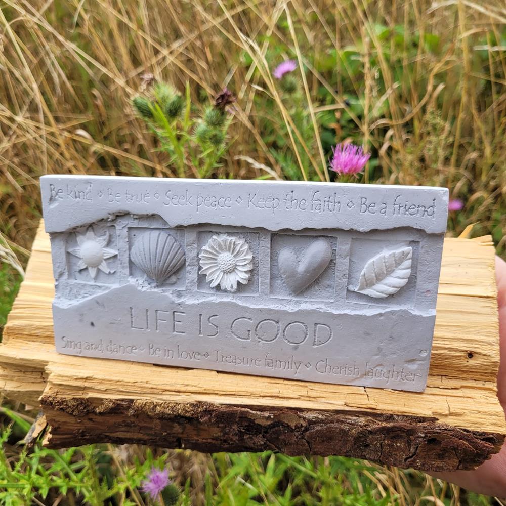 Tabak Söyleme - Hayat İyi Silikon Kalıp - SHCMOLDS (9 x 17 x 1,3 cm)