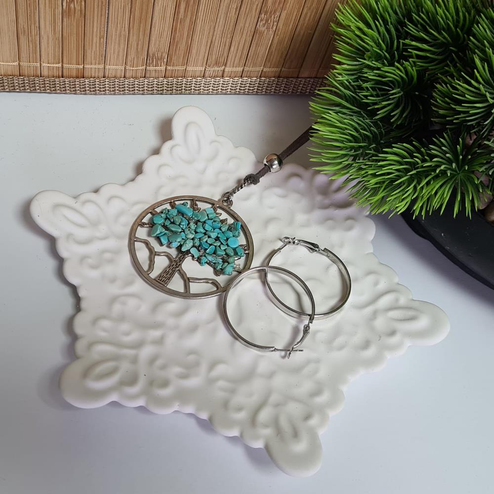 Dantelli Tabak Silikon Kalıp - SHCMOLDS (19 cm Çap)