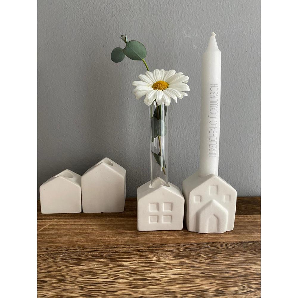 Ev - Mum Tutucu Silikon Kalıp - SHCMOLDS ( Y/G/D: 5,7 x 4,5 x 4 cm )