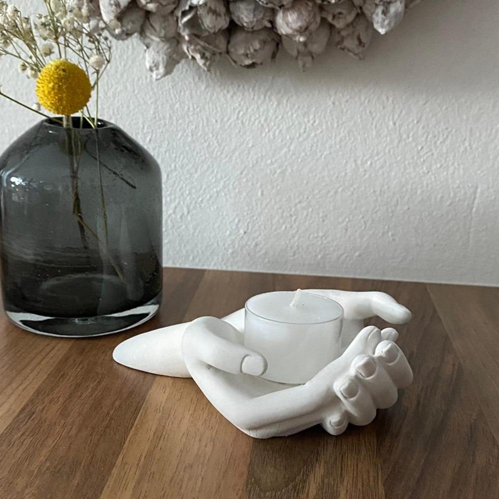 İki El Mumluk Silikon Kalıp - SHCMOLDS (4 x 13,3 x 9,3 cm)