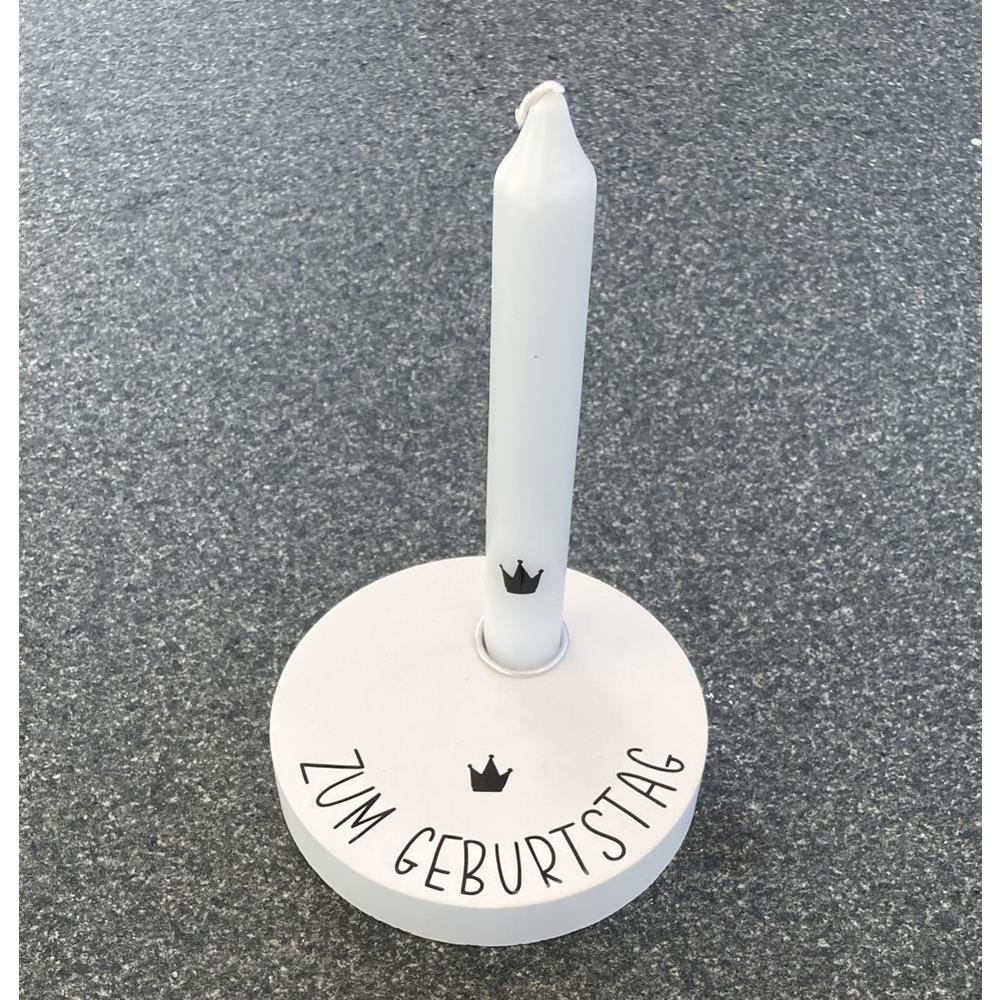 Doğum Günü Mumları İçin Küçük Şamdan - Kenarda 1.3 Cm Ağaç Mumları Silikon Kalıp - SHCMOLDS ( Ø/H: 10 x 2,5 cm )