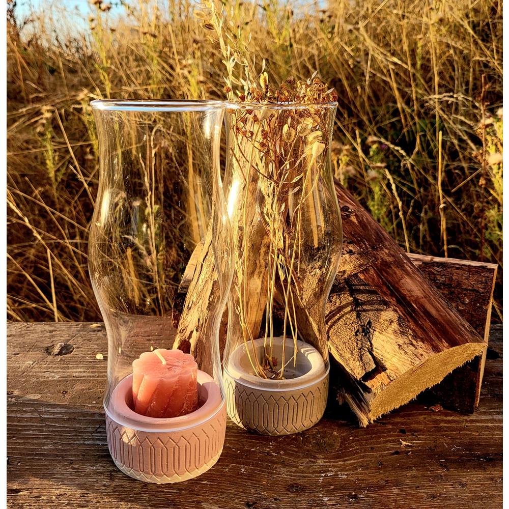 Lantern Cam Tutucu Silikon Kalıp - SHCMOLDS (5,5 x 9,5 cm - Ø cam iç: 9 cm)