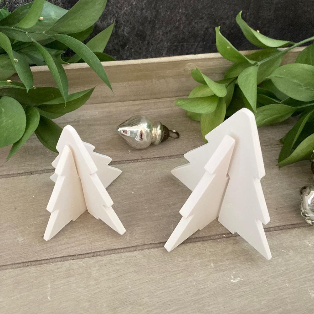 Silikon - Döküm Formu - 2 Kısmen Ağaç - 2 Boyut ( 	büyük H/W: 10 x 9 cm )