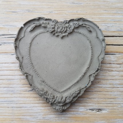 Kalp Tabak Silikon Kalıp - SHCMOLDS - ( Y/B: 11 x 10,5 cm )