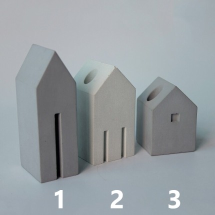 Ev - Mumlar - Kalem Tutucu Silikon Kalıp - SHCMOLDS ( 3 Nolu Ev: 6 x 4,5 x 4,5 cm )