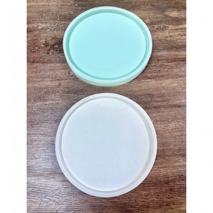 Dekoratif Tepsi - Yuvarlak Silikon Kalıp - SHCMOLDS (Ø 24 x 1,5 cm)