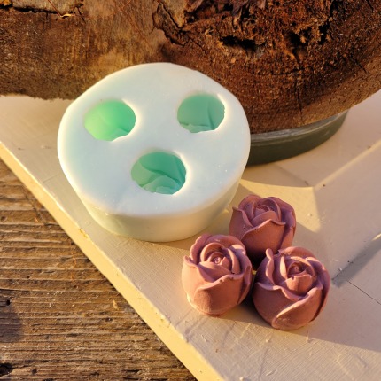 Çoklu Su Şekli - 3 Set Mini Gül Çiçekleri ( 3 x 2,5 cm )