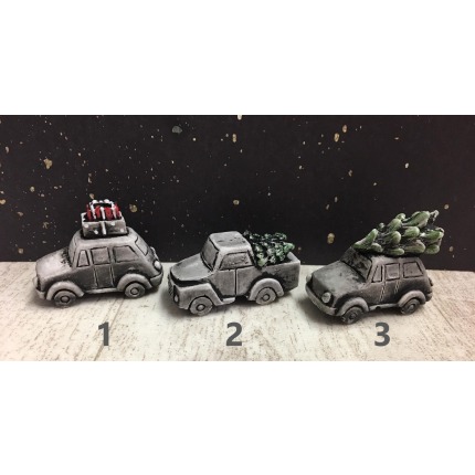 Noel Arabaları Silikon Kalıp - SHCMOLDS ( Araba 2 Y/G/D: 3 x 6 x 2,5 cm )