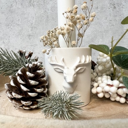 Geyikli Mumluk Silikon Kalıp - SHCMOLDS - ( Y/Ø: 7 x 6,5 cm )