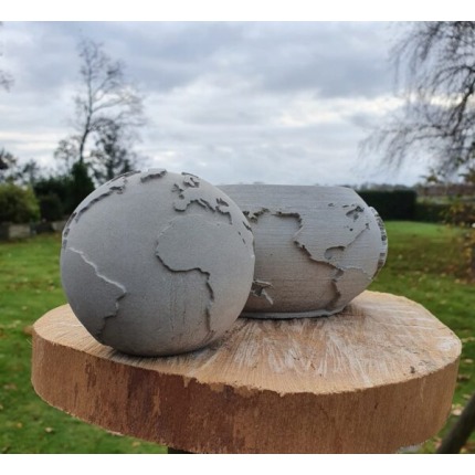 Küre Saksı Silikon Kalıp - SHCMOLDS ( Y/G/D: 7,5 x 14,5 x 14,5 cm )